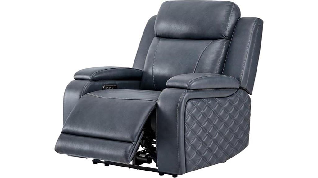 genuine leather power recliner