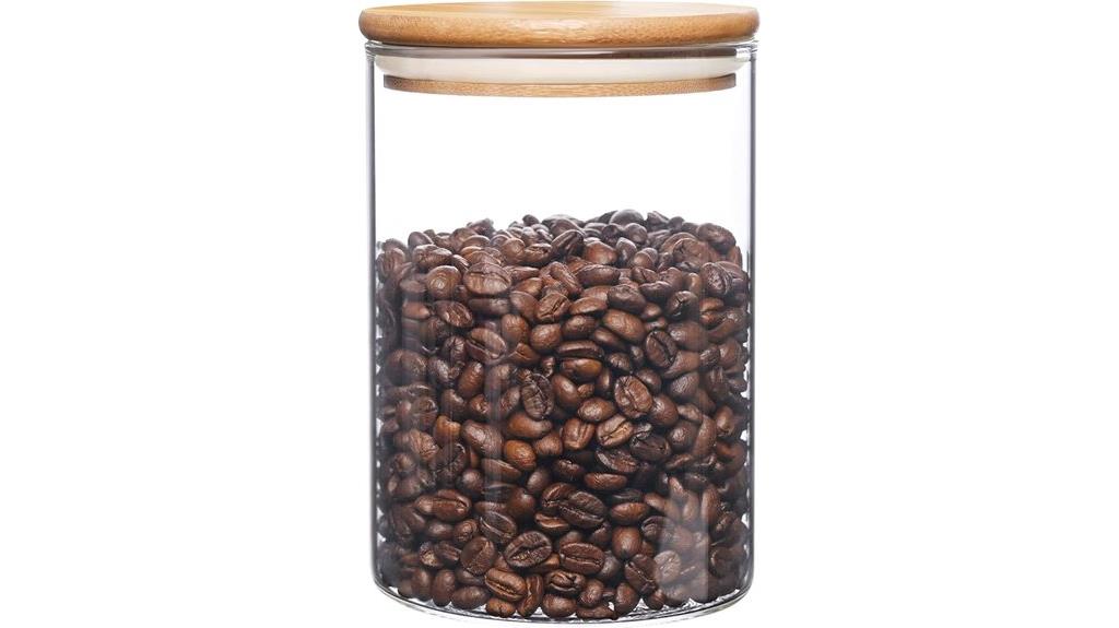 glass containers with bamboo lids