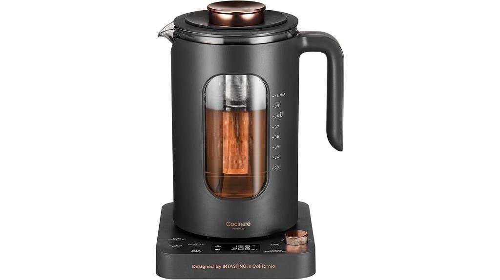 glass electric kettle with infuser