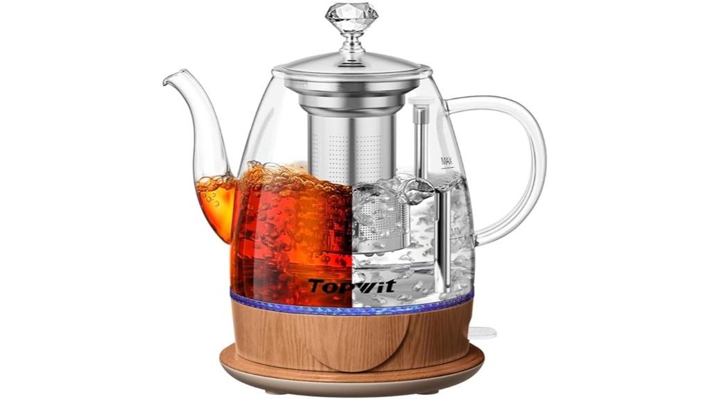glass kettle with infuser