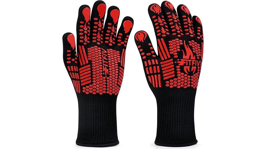 heat resistant silicone bbq gloves