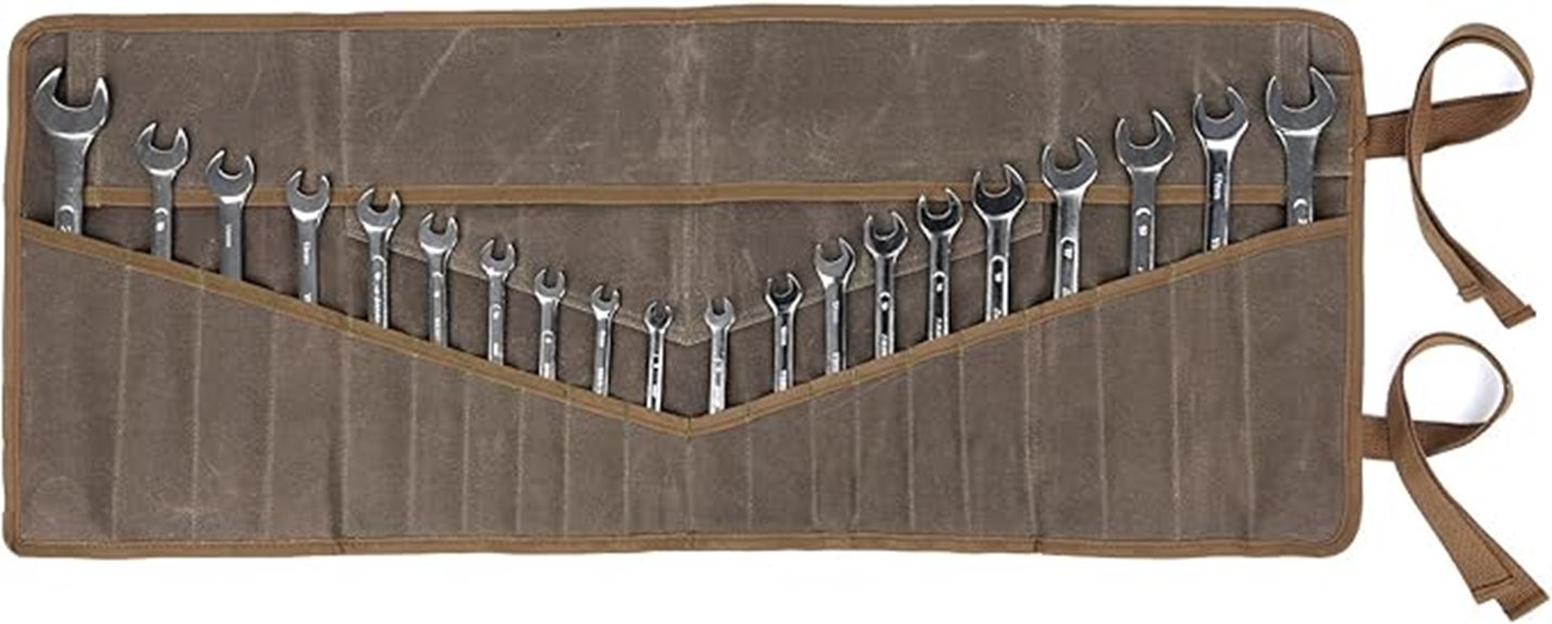 heavy duty waxed canvas tool pouch