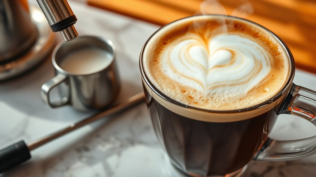 home latte milk frothing