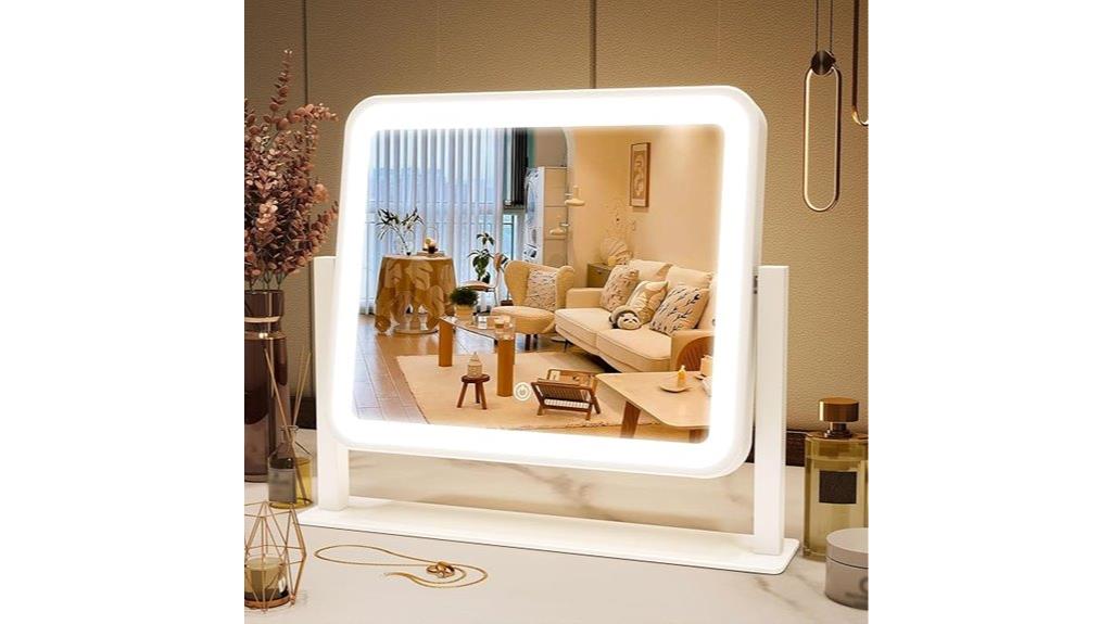 illuminated 14x12 makeup mirror