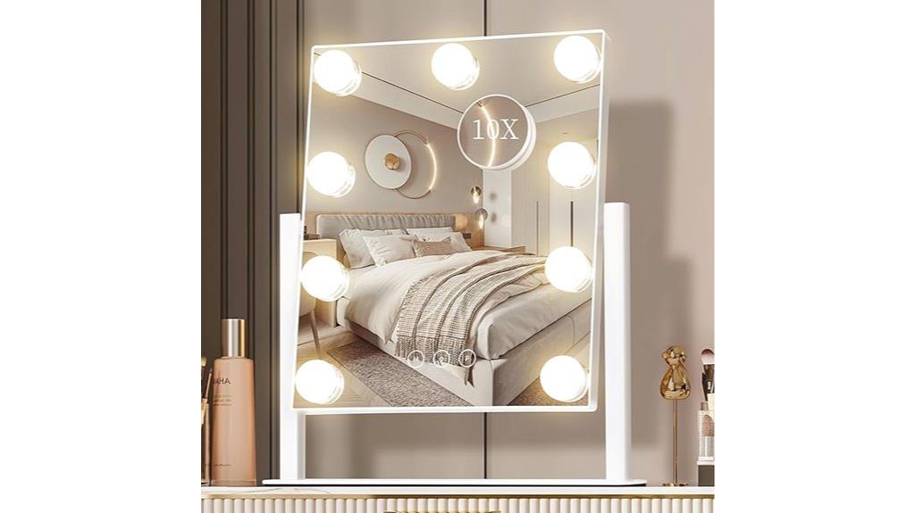 illuminated makeup vanity mirror