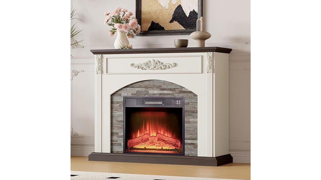 large 44 inch electric fireplace