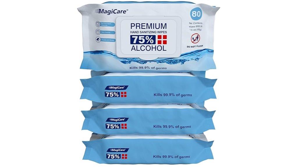 large alcohol wipe packs