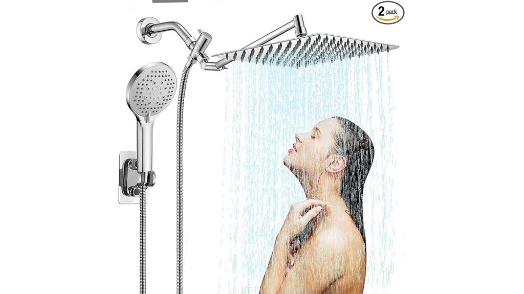 large rain shower set
