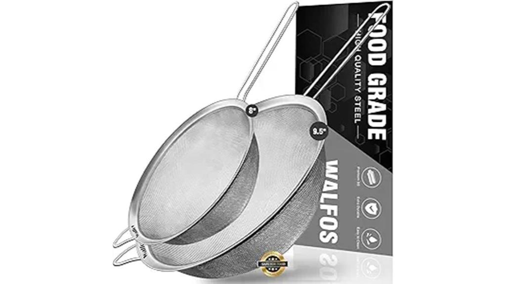 large stainless steel strainers