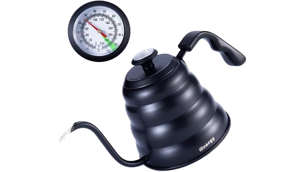 large thermometer equipped pour over kettle