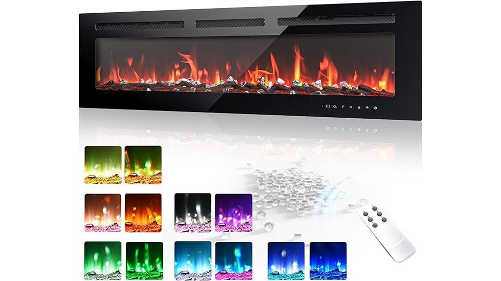 large wall mount electric fireplace