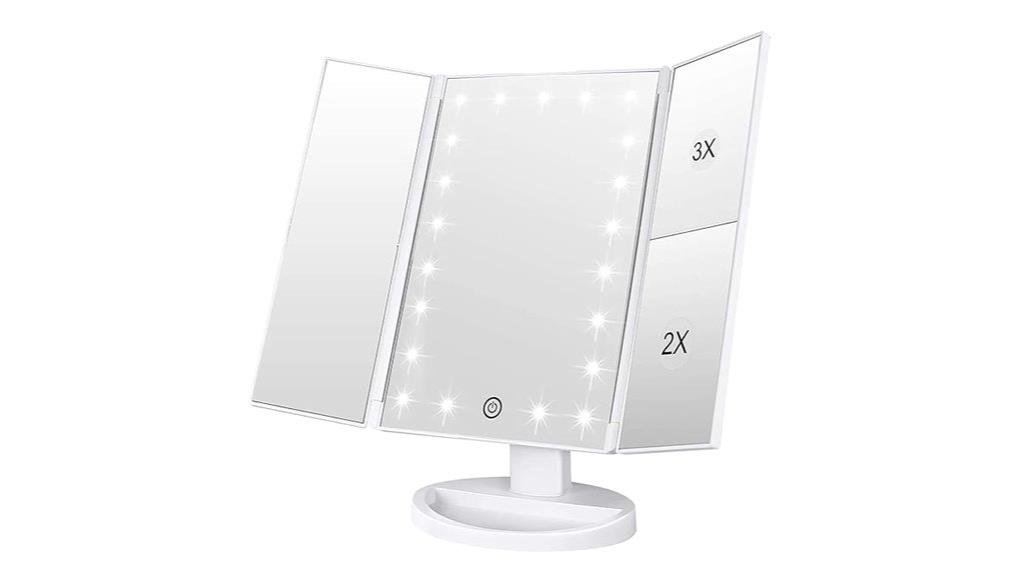 led lighted makeup mirror