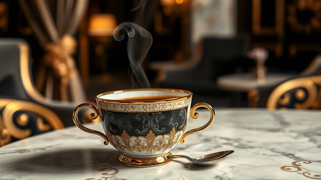 luxury coffee tasting environment