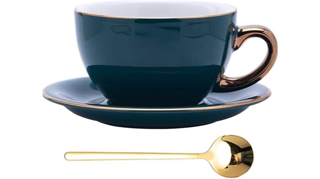 luxury gold ceramic cup