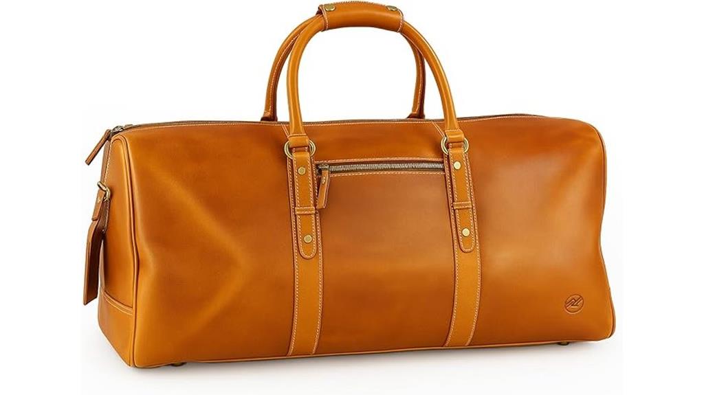 luxury leather travel bag