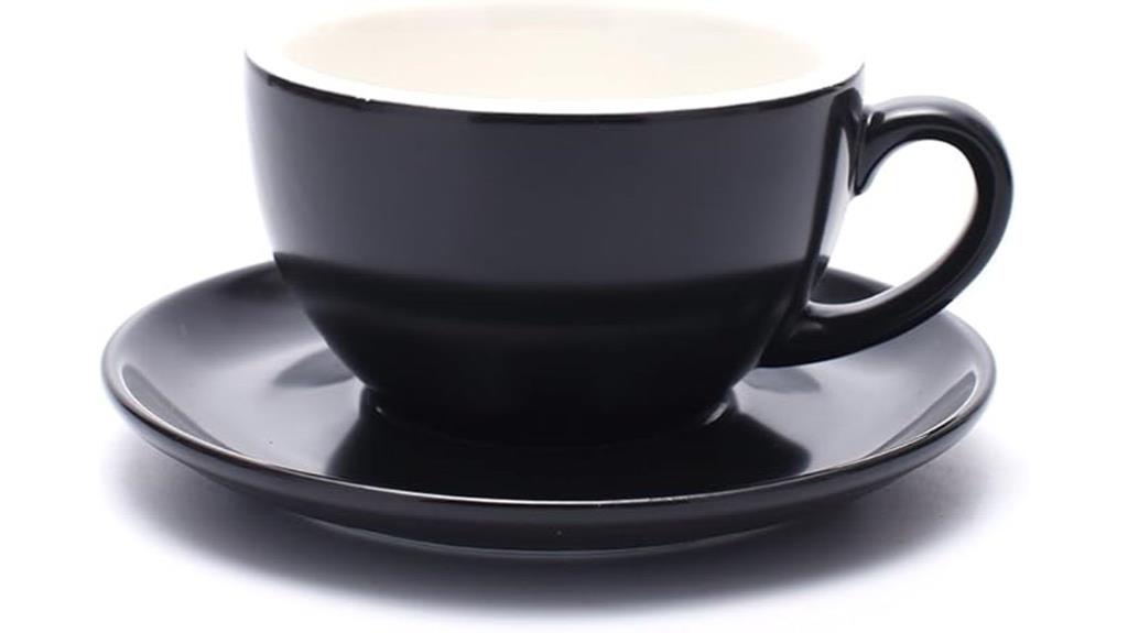 matte black latte cup