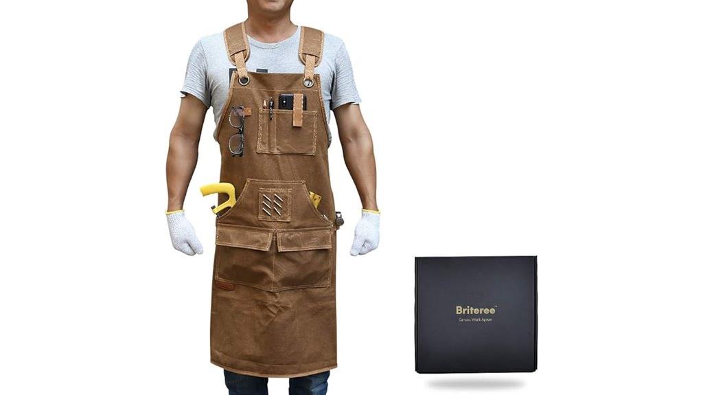 men s woodworking apron with nine tool pockets