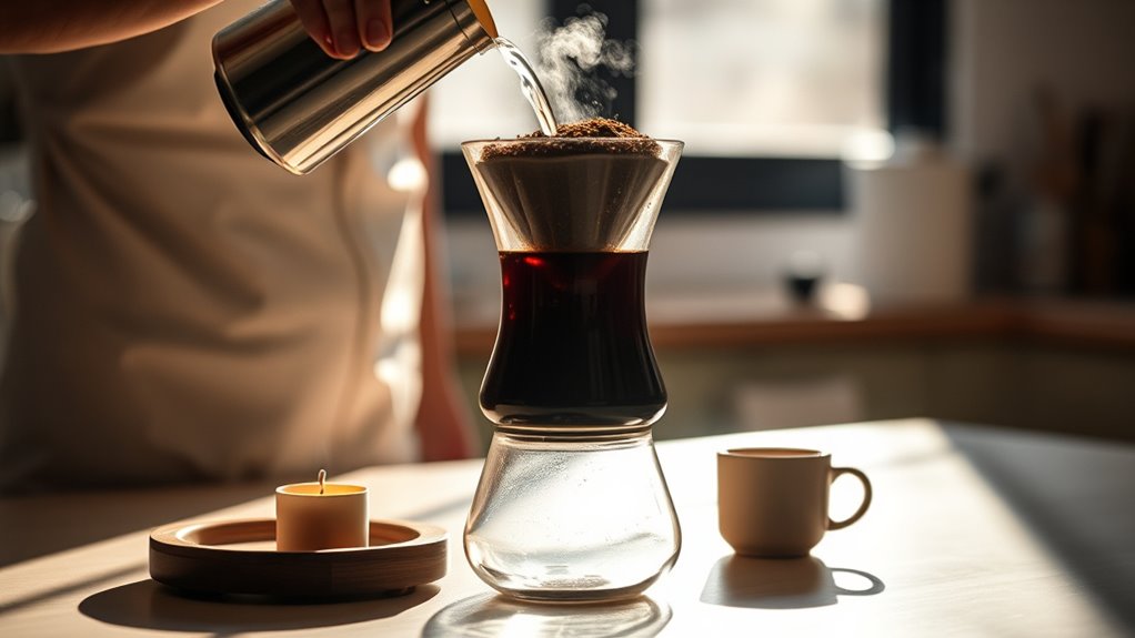 mindful coffee brewing experience