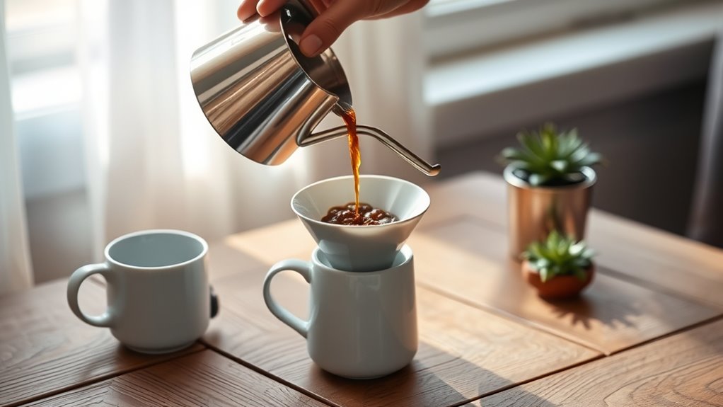 mindful coffee preparation ritual