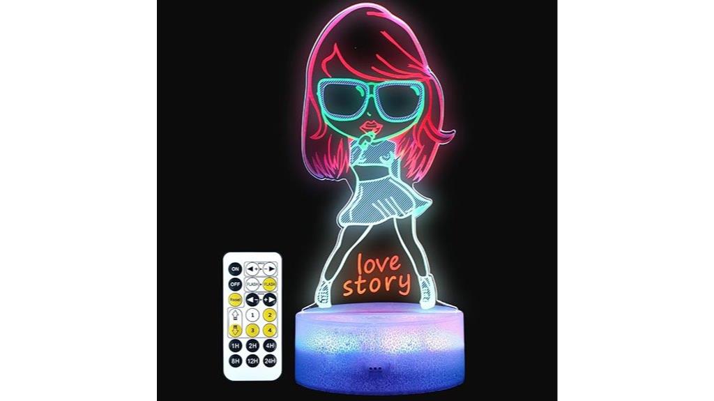 music themed girls night light