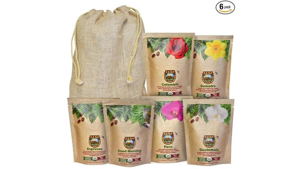 organic coffee bean sampler