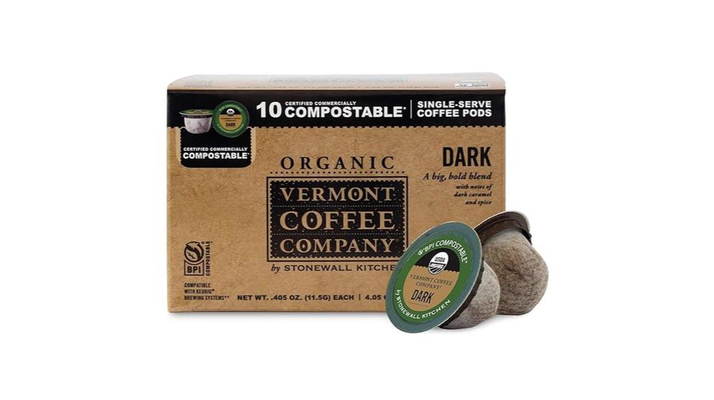organic dark roast pods