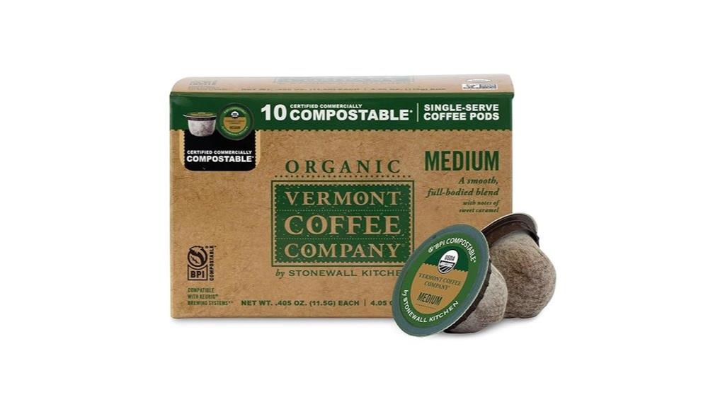 organic vermont coffee pods