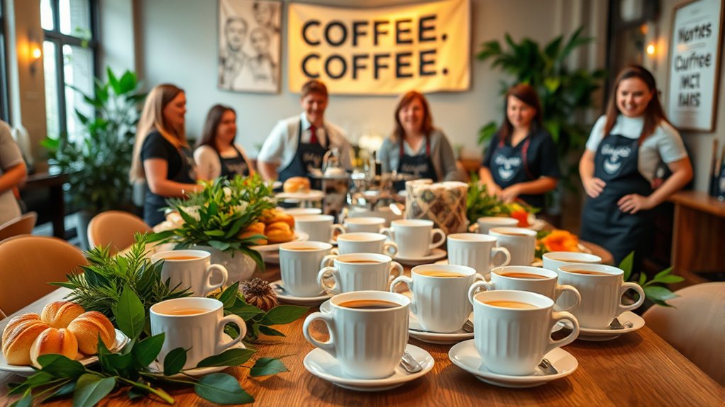 organized coffee event planning
