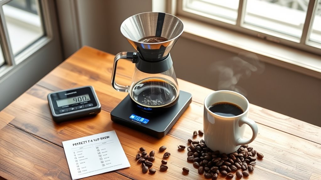 perfect coffee ratio and technique