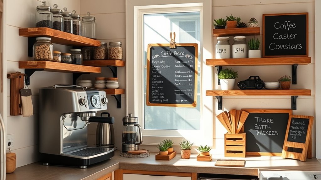 personalized coffee station decor