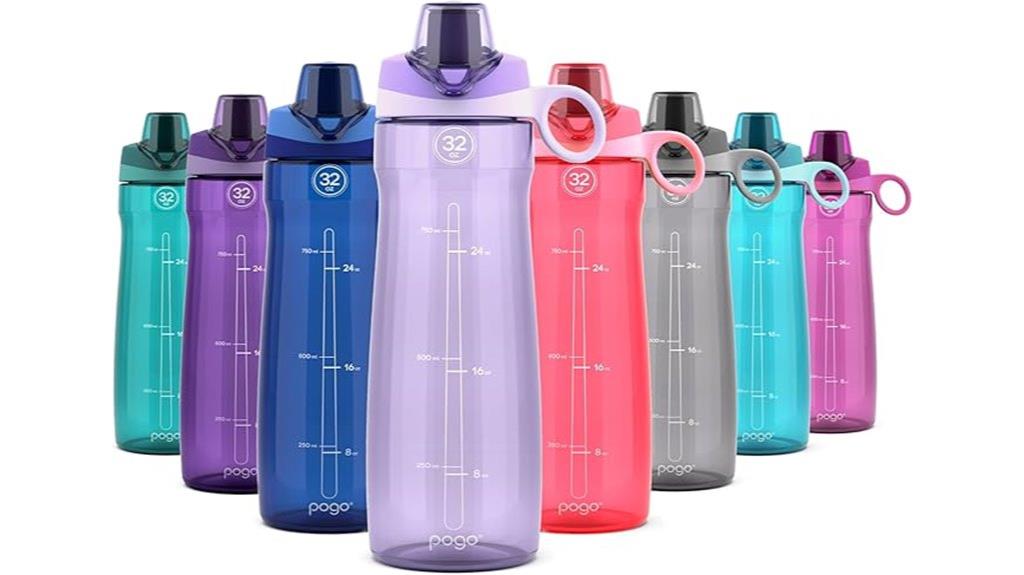 plastic water bottle with lid