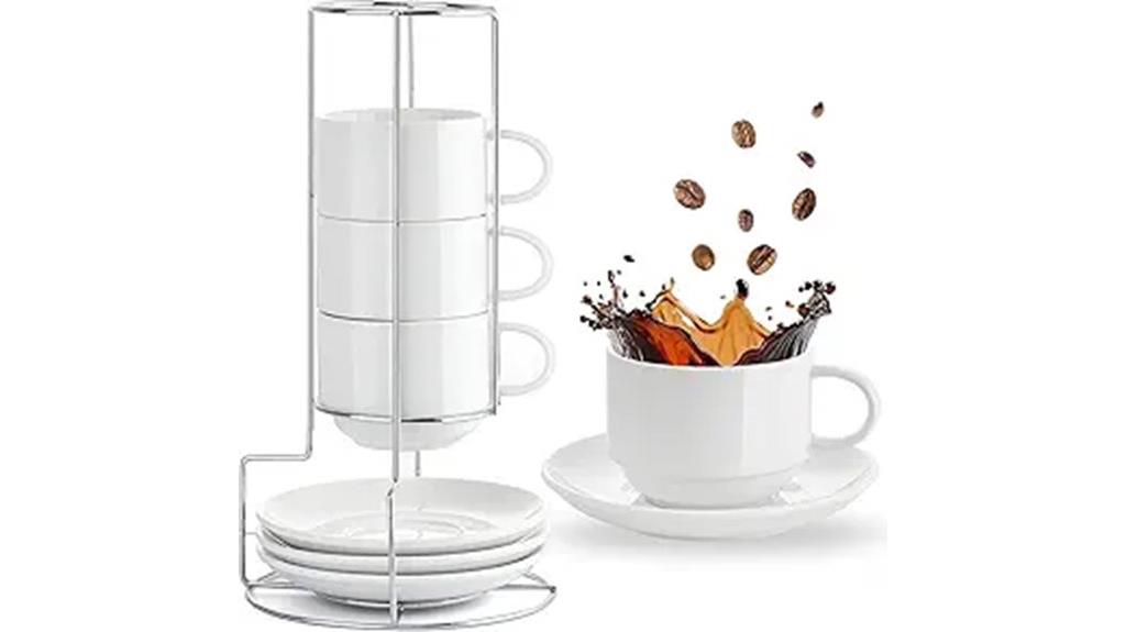 porcelain cappuccino cup set