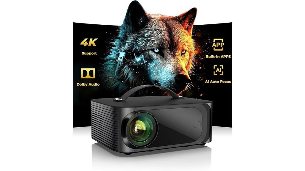 portable 4k outdoor projector