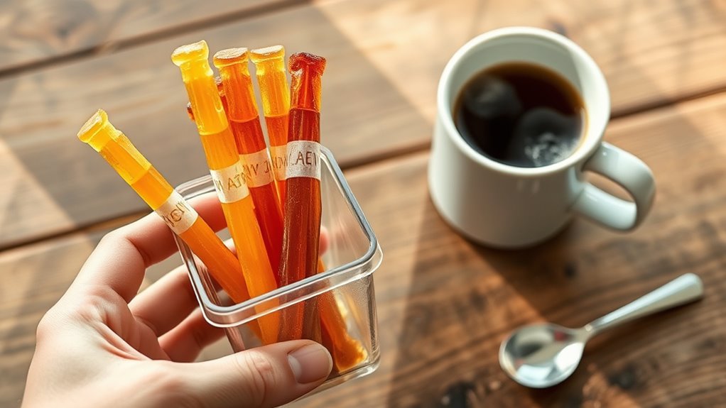 portable flavorful honey sticks