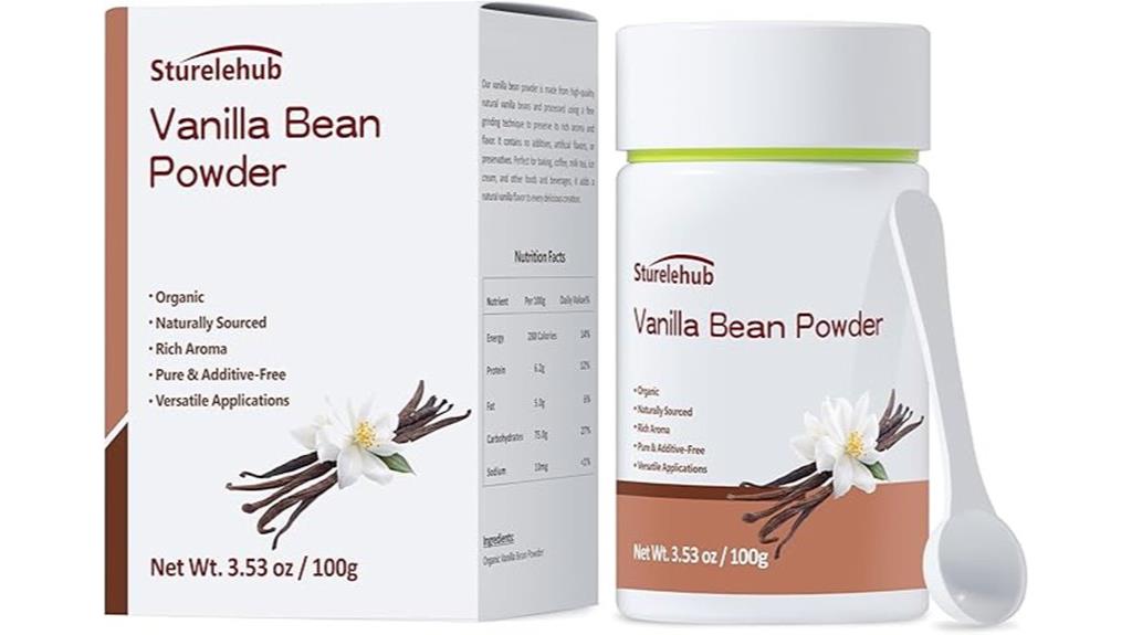 pure ground vanilla powder