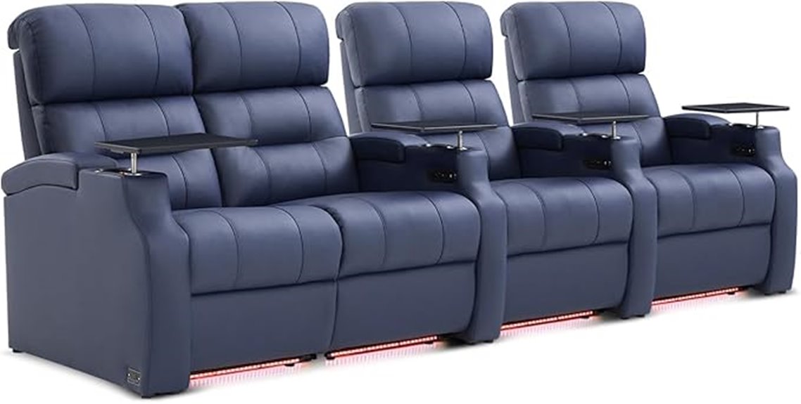 recliner with power headrest