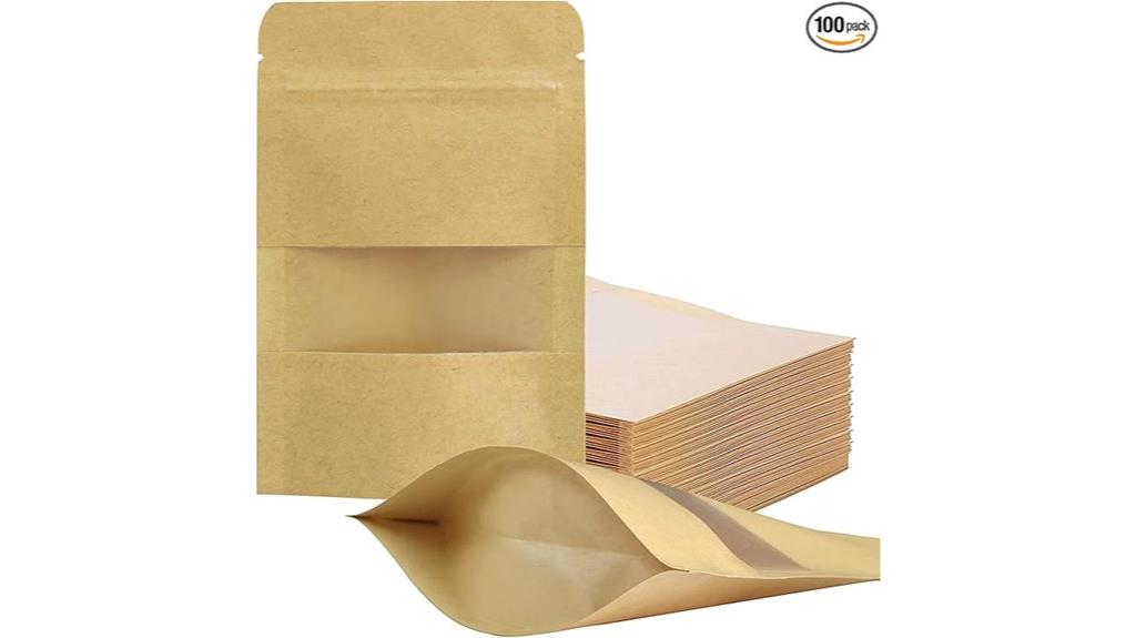 resealable paper storage bags