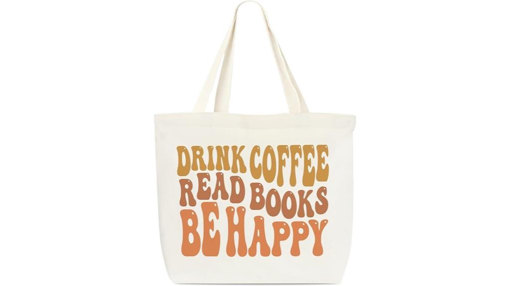 reusable book lover tote