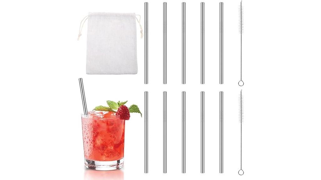 reusable stainless steel straws