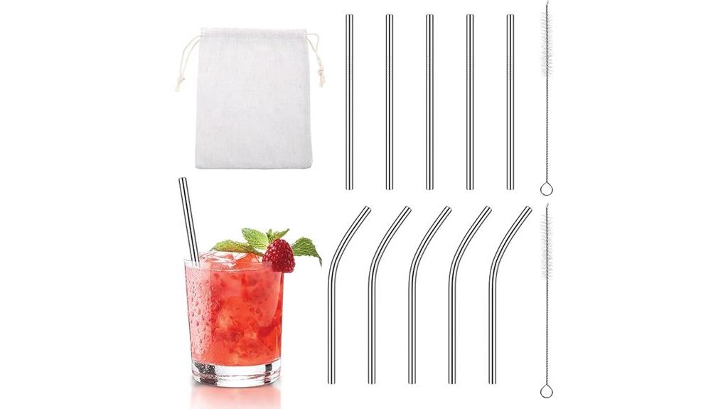 reusable stainless steel straws