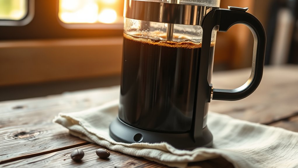 rich full bodied coffee brewing