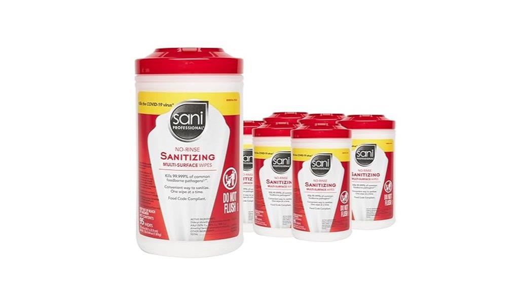 sanitizing wipes pack six