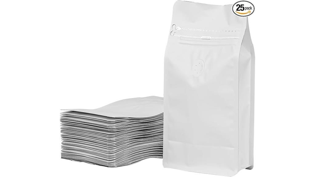 sealable aluminum coffee bags