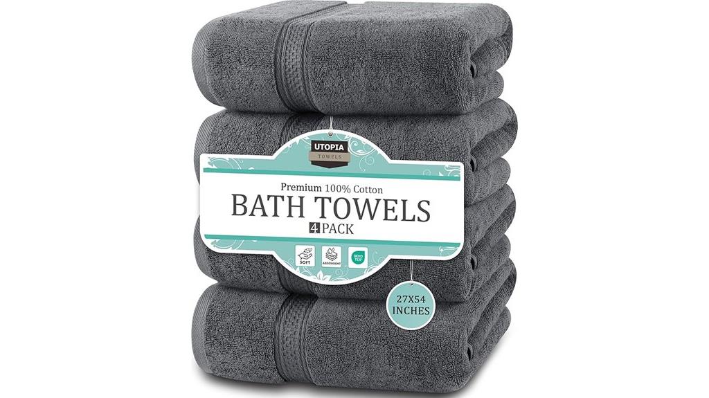 set of four bath towels