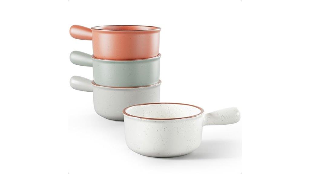 set of four ceramic bowls