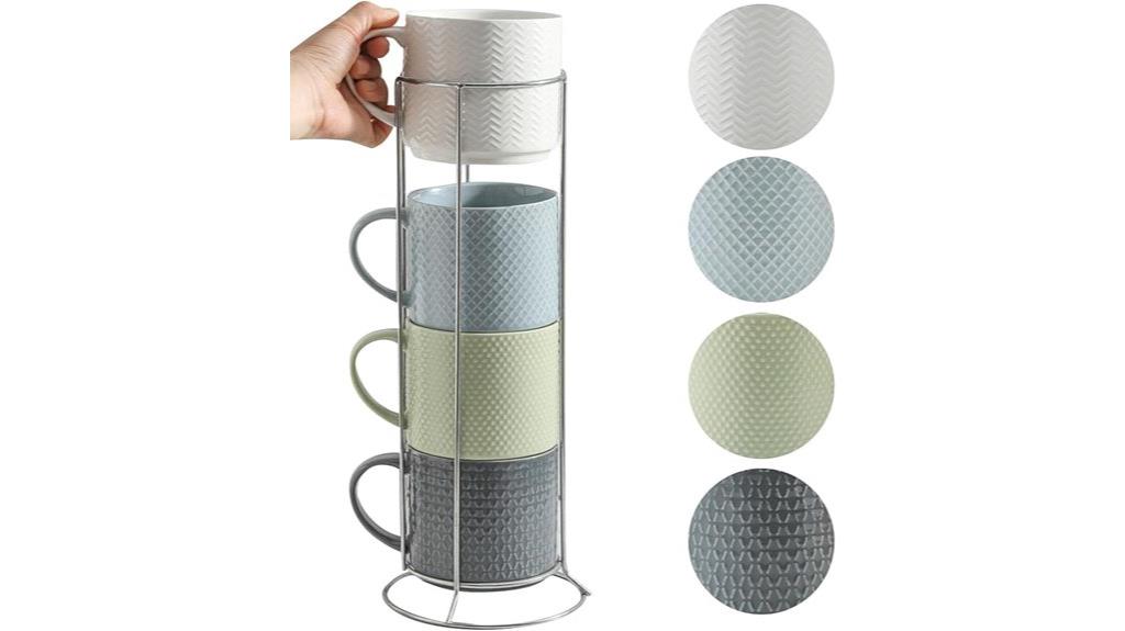 set of four coffee mugs