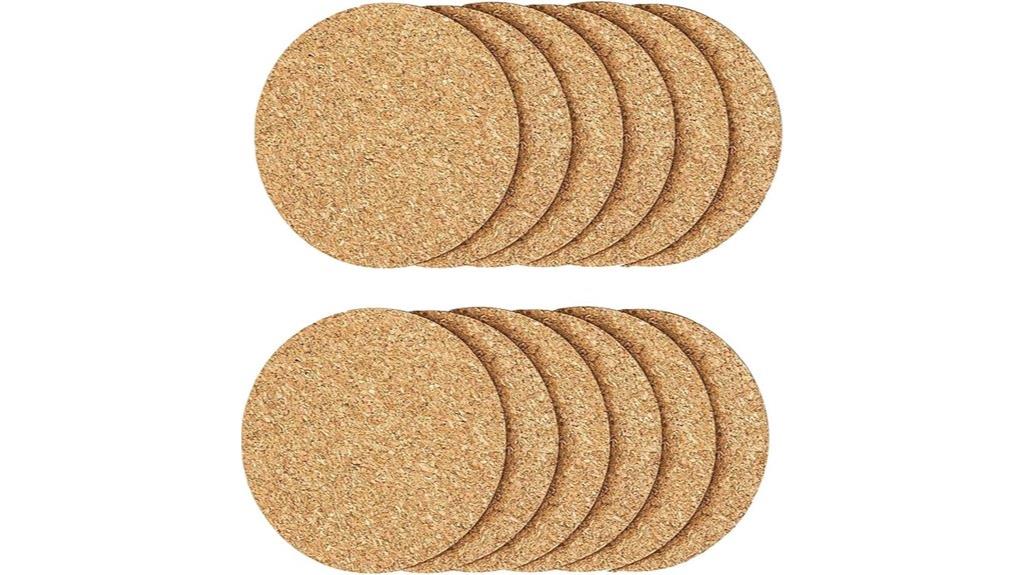 set of twelve cork coasters