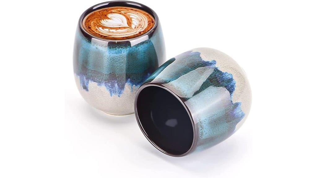 set of two ceramic espresso cups