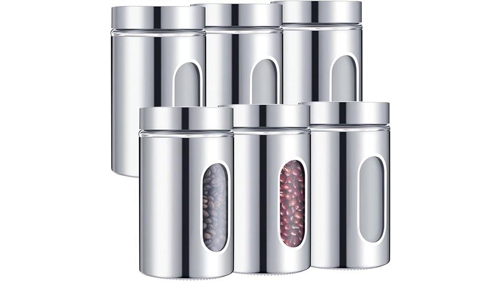 six canister kitchen set