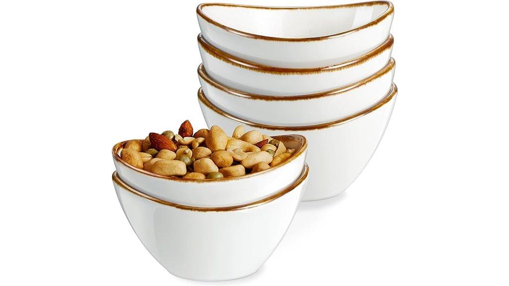 six pack ceramic snack bowls